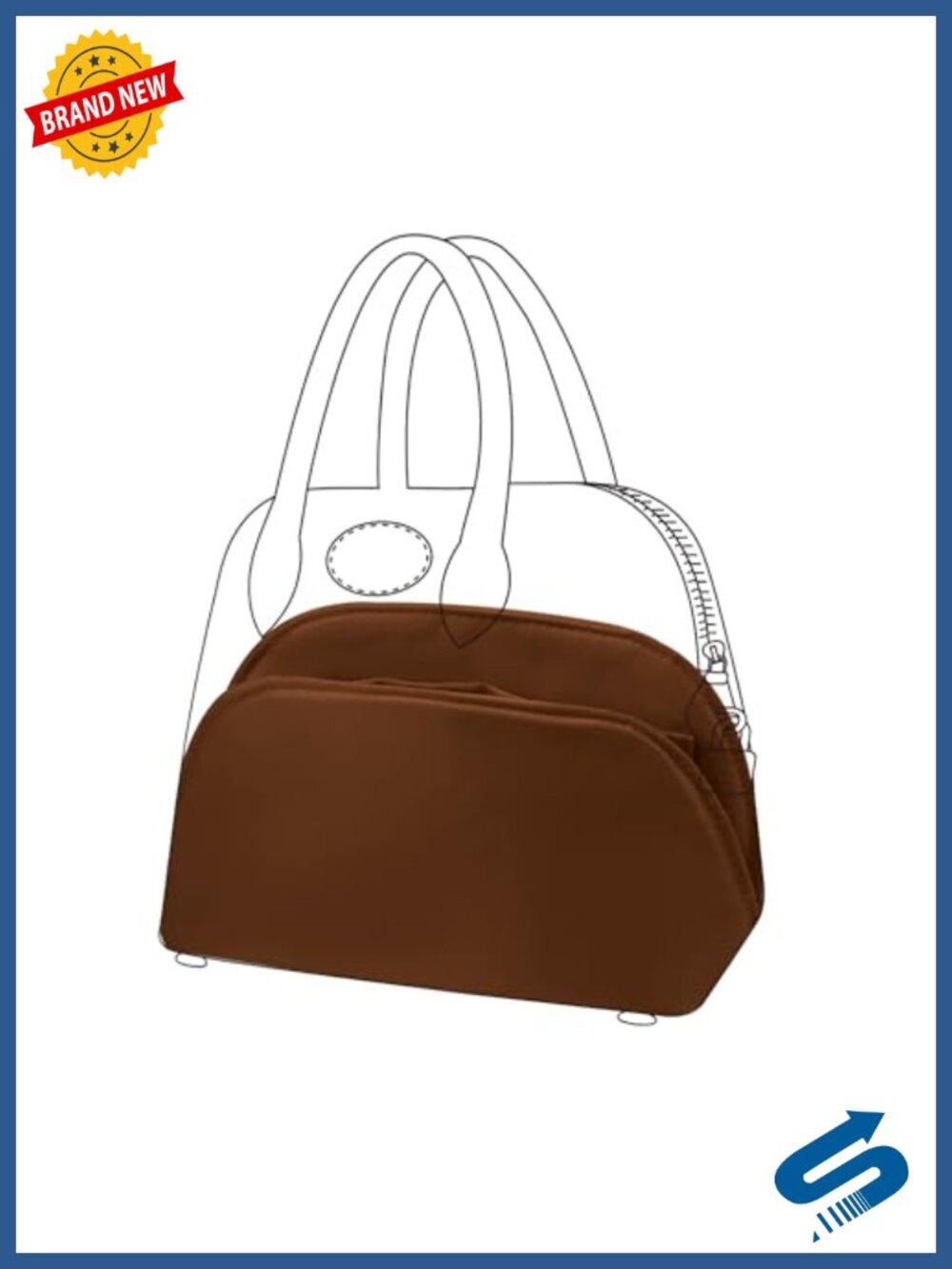 Silk Handbag Organizer Insert for Bolide Totes - Luxury Purse Shaper